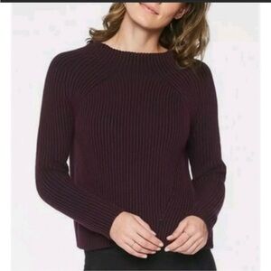 *EUC* Athleta Rockland Chunky Ribbed Sweater in Maroon XS